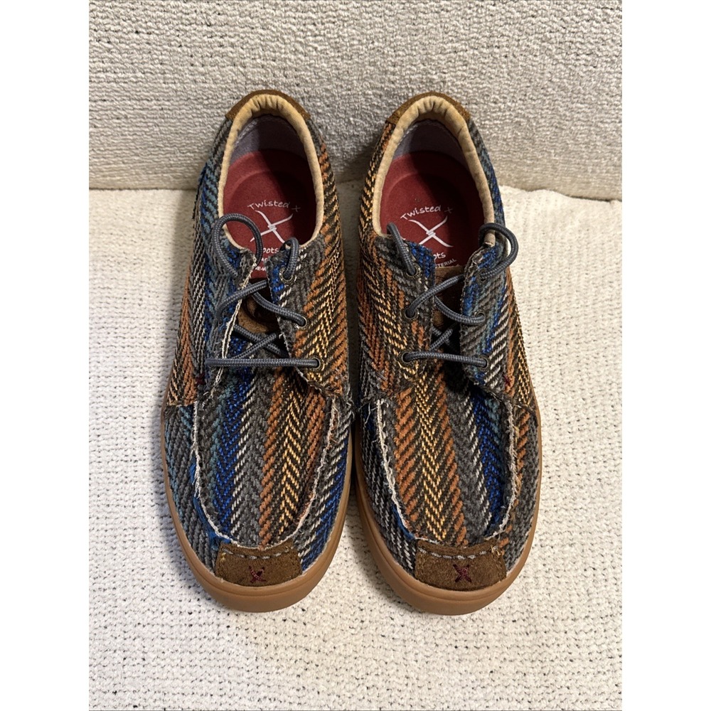 Hooey Twisted X Loper MHYC012 Mens 8.5M Plaid Aztec Casual Moc Toe Shoes - Picture 1 of 8